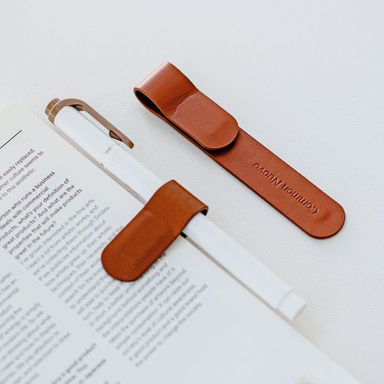 누보북마크 펜홀더 자석으로 고정되는 가죽 책갈피