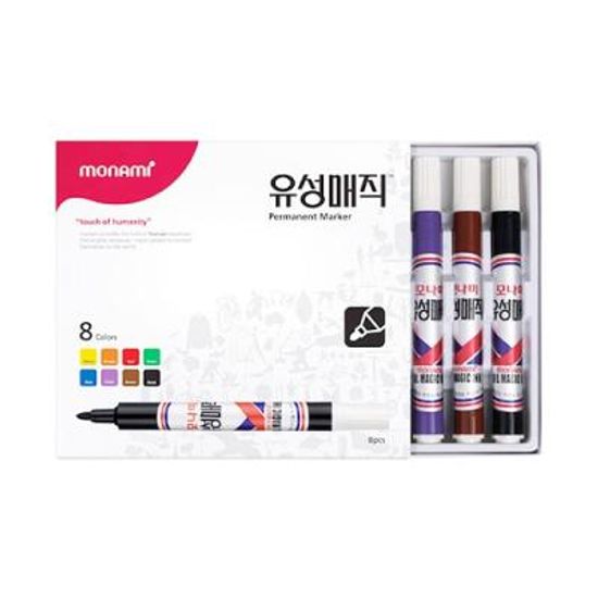 모나미유성매직 8색 (세트) 78854