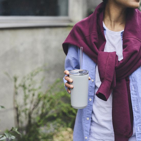 [킨토] 빨대 투고 텀블러 480ml (아이스그레이)