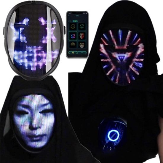 앱으로 마음대로 변환하는 LED RGB 할로윈마스크