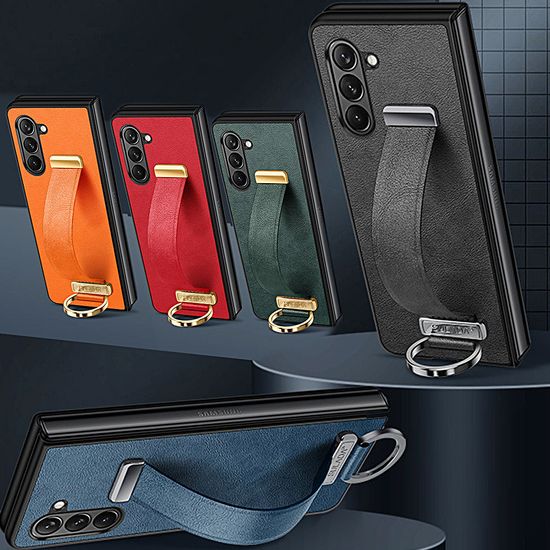 갤럭시 s25 플러스 울트라  핑거 스트랩 가죽 케이스