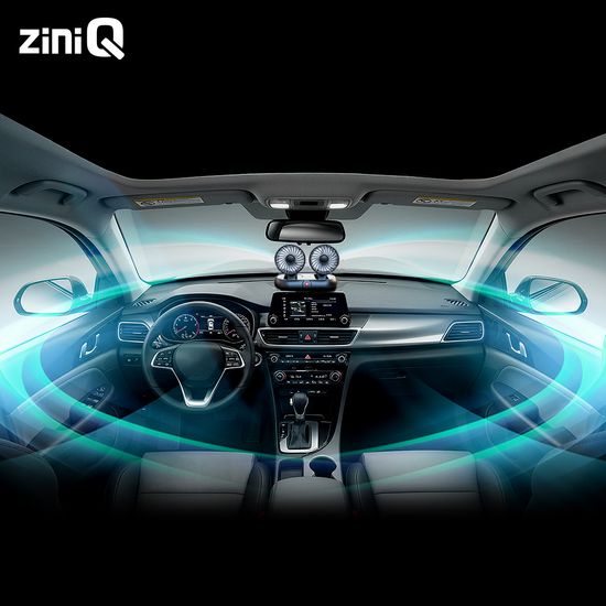 USB타입 듀얼 차량용선풍기 3단풍량 5엽날개 써큘레이