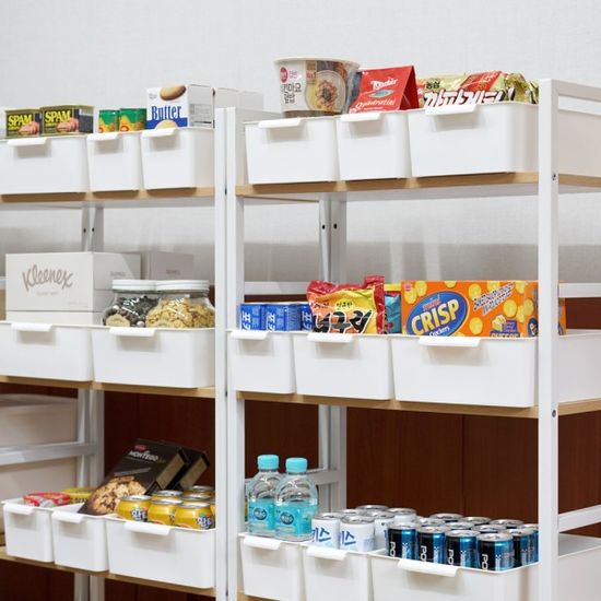 리빙 그립 바스켓 M 8P 손잡이 정리함