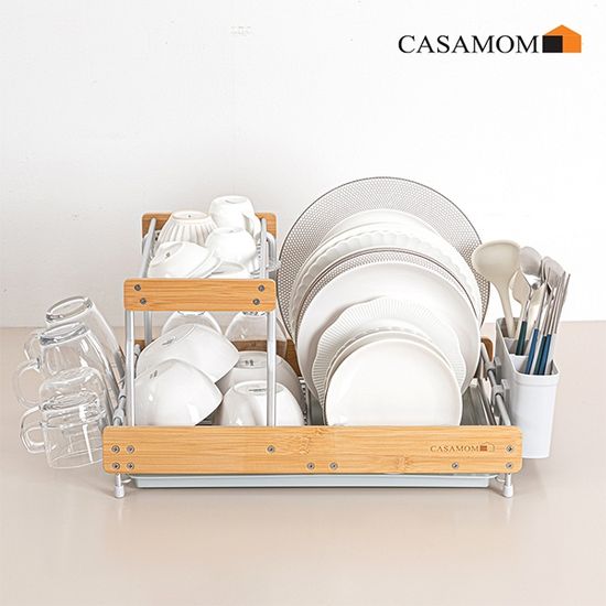 까사맘 우드 식기건조대 2단