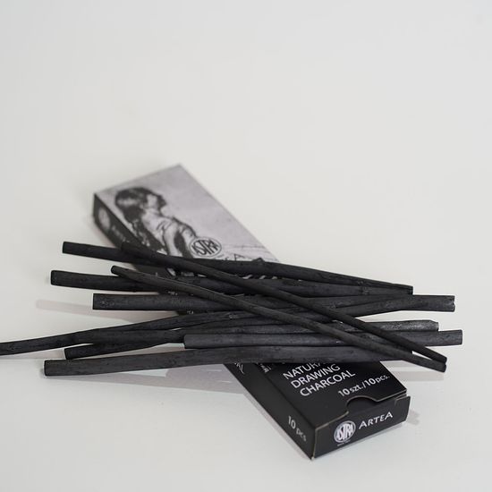 ASTRA 드로잉 도구 내츄럴 드로잉 숯 10pcs (3-6mm)