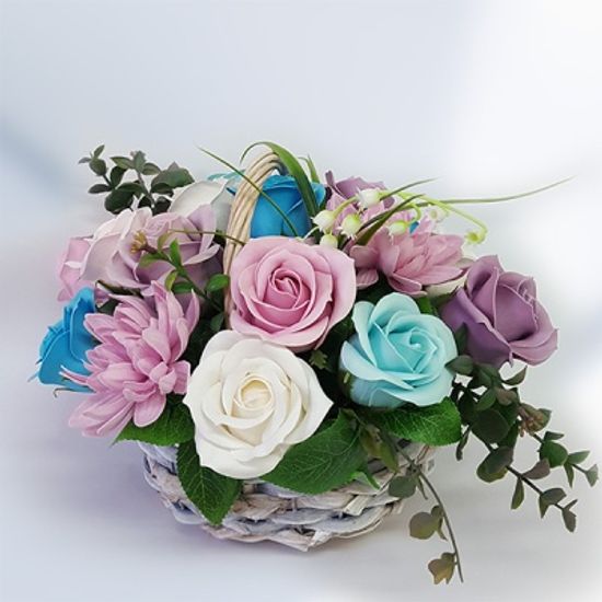 [비누꽃] 쁘띠 비누꽃바구니 (2컬러) [택배상품]