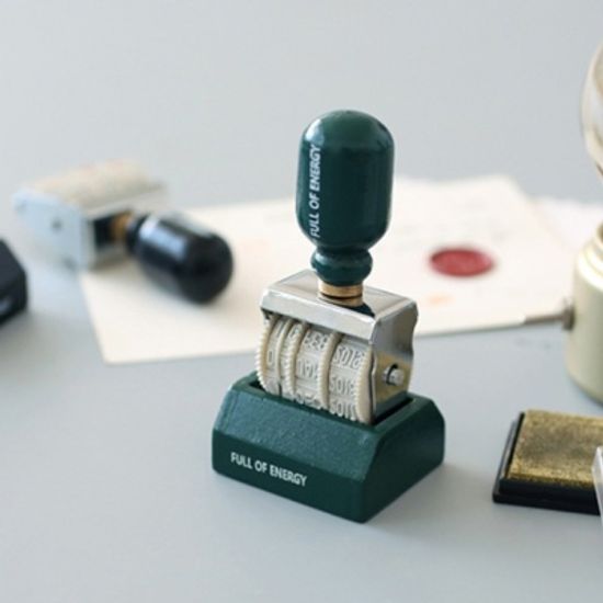 빈티지 엔틱 년도 날짜 스탬프 도장 다이어리 꾸미기