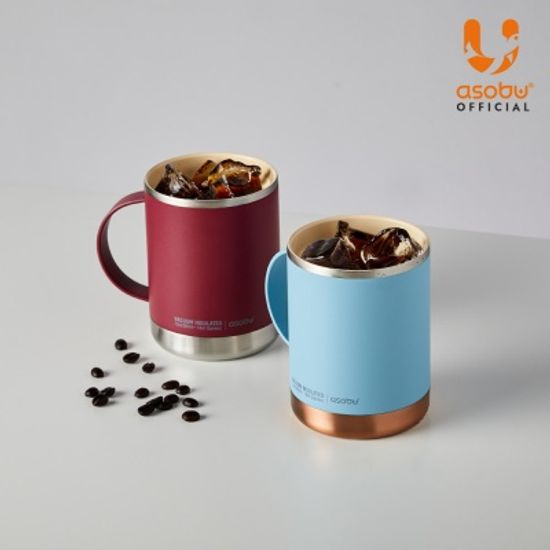 아소부 세라믹 스텐 진공  얼티밋머그 360ML 블루