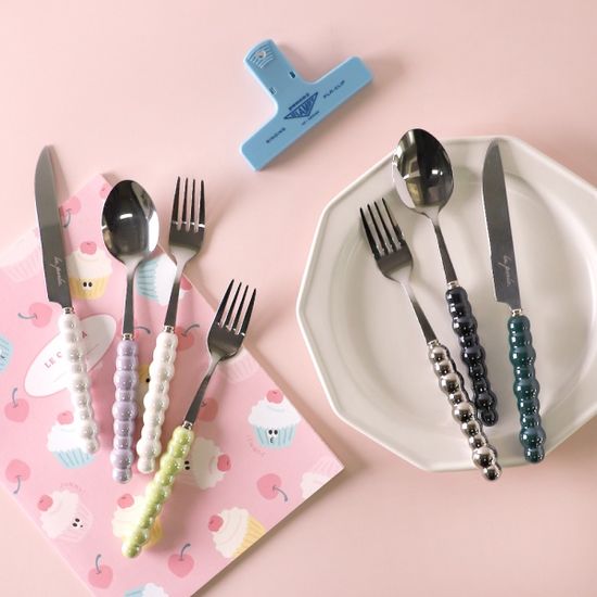 버블팝 커트러리 3p세트 6color 택1p