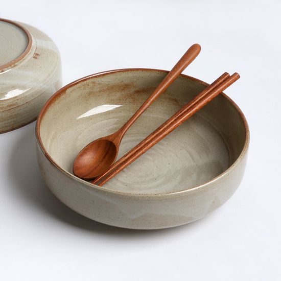 마루 분청 국산 도자기 비빔기 22.5cm 1p