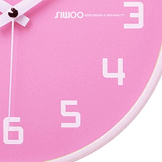 [시우아트] 러블리 무소음 벽시계 (핑크)