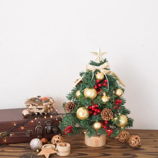 DIY 크리스마스 미니 트리 나무 장식 전구 풀세트 B