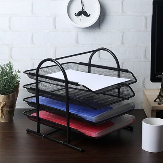 4단 철제 문서보관함/파일정리 문서보관 책상서류함