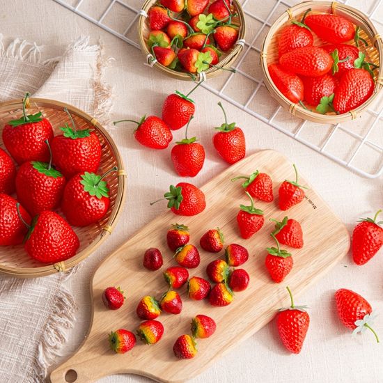 스티로폼 딸기 모형 20개(2.5cm)