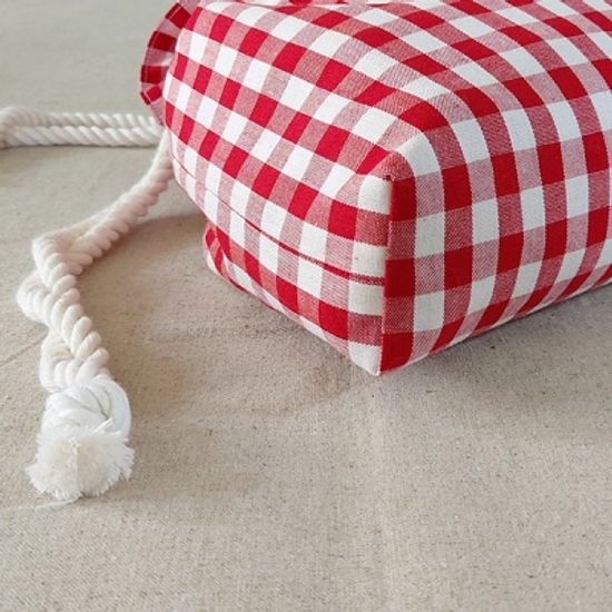 레드체크 파우치 캐쥬얼백