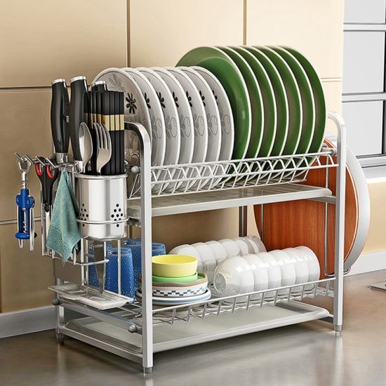 올인원 304스텐 2단 식기건조대 물빠짐 그릇건조대