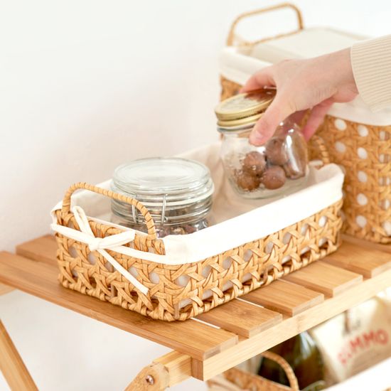 PP라탄 케인 바구니 S/M/L - 2colors