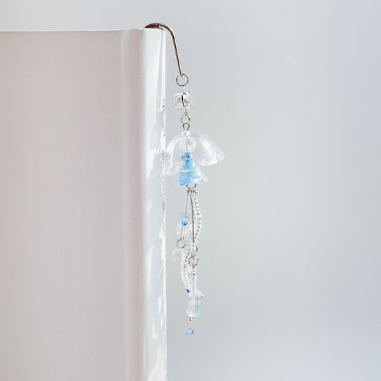 푸른 해파리 책갈피 금속 북마크 젤리피쉬 