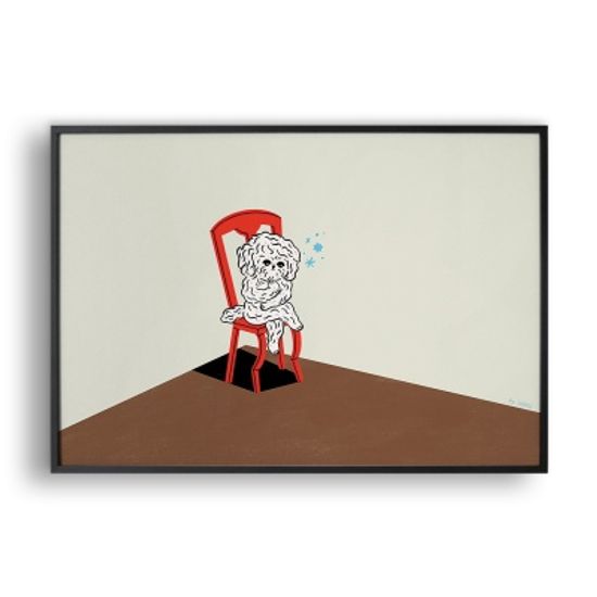 Serious dog / 일러스트 액자