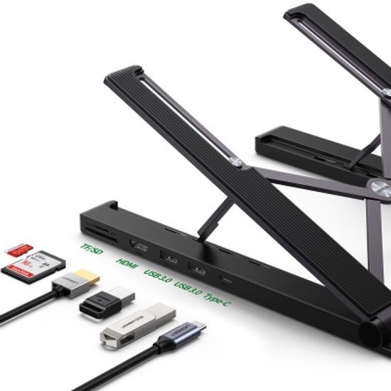 유그린 C타입 HDMI USB3.0 허브 노트북 거치대 X-Kit