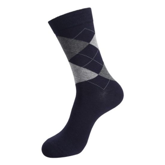 [쿠비카]신사 정장 아가일 패턴 중목 남성양말 L426