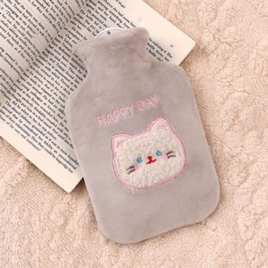 동물 뽀글이 털 자수 보온 물주머니 350ML 찜질 핫팩