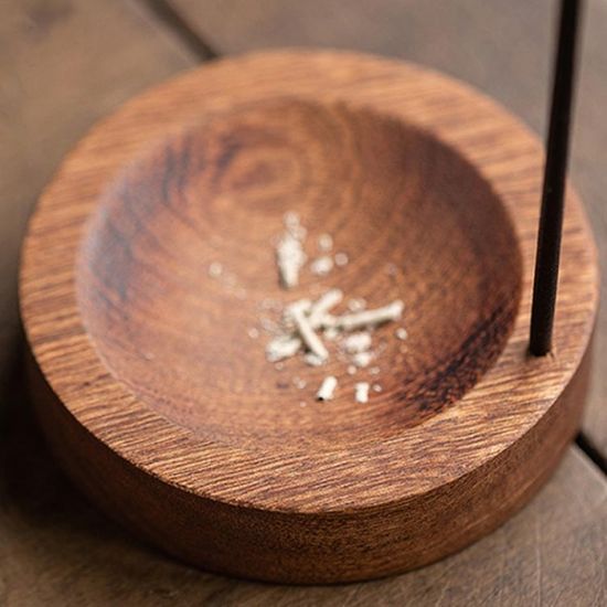 클라모프 써클 우드 블랙 공중 고정 향 인센스 홀더