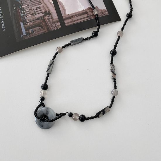 비즈 목걸이 레이어드 유니크 악세사리 ac-21 라우