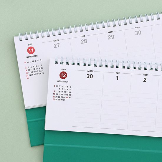 2026 프리즘 가로형 위클리 스케줄러 (탁상 주간)