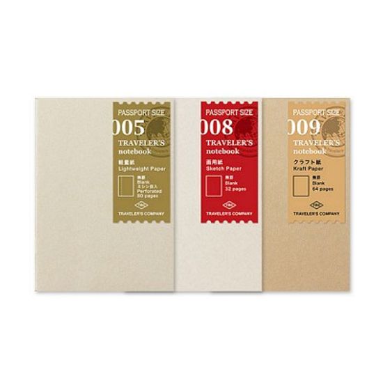 트래블러스노트 패스포트 리필 (크래프트지/도화지/경량지)