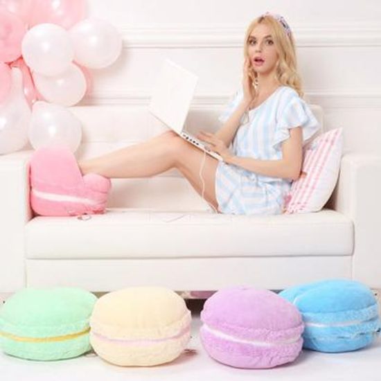 파스텔 마카롱 USB 온열 발난로 풋워머 발난로쿠션