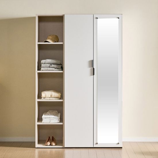 보루네오 세인트 LPM 키큰장_도어 1200 거울 옷장세트