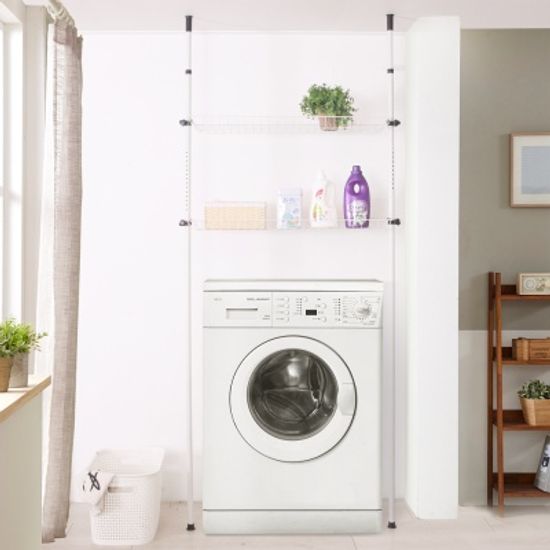 보노 세탁기 선반 2단 (블랙)