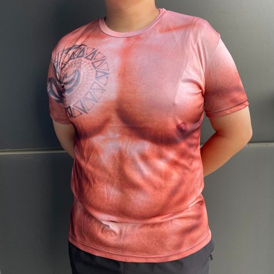 웃긴 근육 티셔츠 반팔 복근 몸짱 문신 재미있는 선물