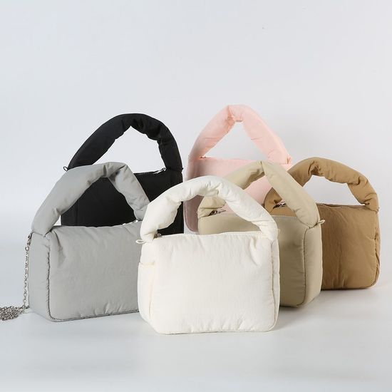 패딩 크로스백 귀여운 토트백 폭신한 가방(WE1D1F8)
