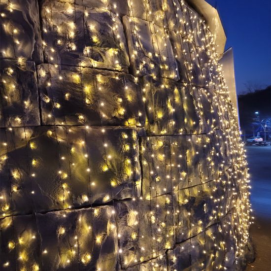 [도토로]은하수 500구 검정선 LED 웜색 지니전구(50M)