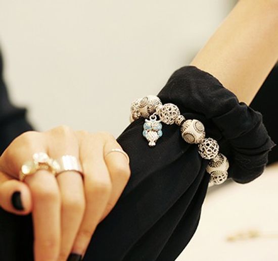 WH-blue owl bracelet