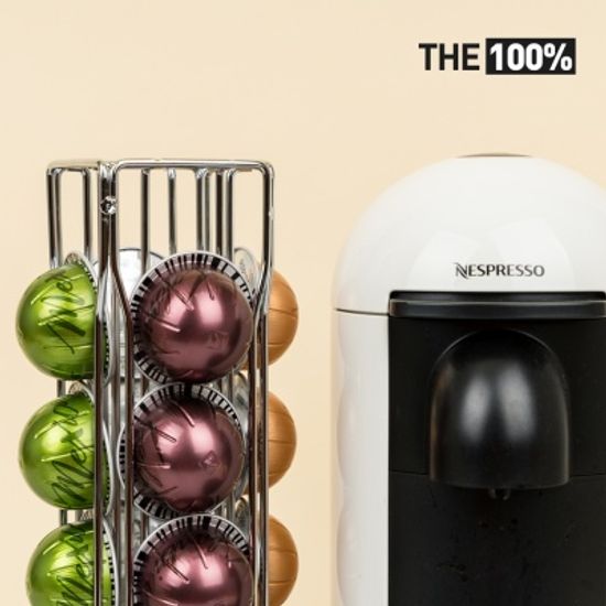 THE100% 버츄오 호환 캡슐커피 보관함 십자형 회전타워 20구 홀더 거치대