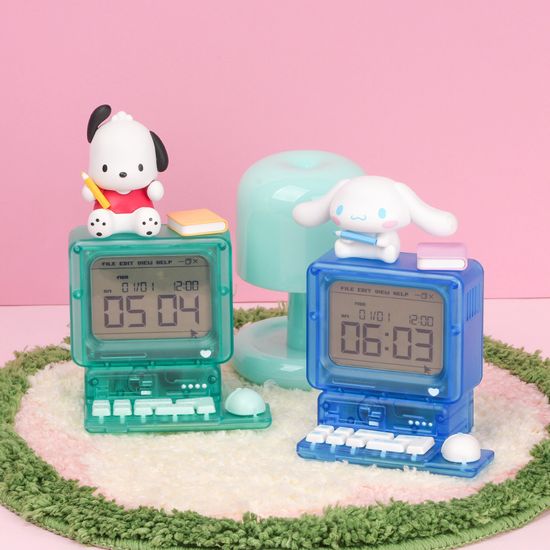 산리오 레트로 컴퓨터 디지털 탁상시계 알람시계