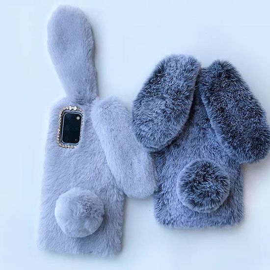 갤럭시 s25 s24 s23 s22 s21 토끼 인형 털 퍼 케이스