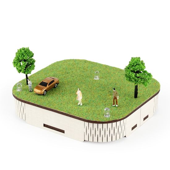 DIY 나무 조립 키트 LED 디오라마 세트 대 TM518