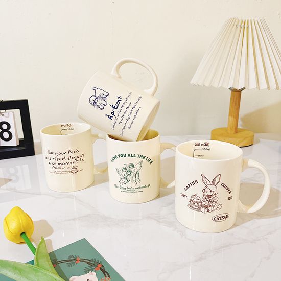 RloveN 귀여운선물 카페 감성 강아지 머그컵 2종(택1)