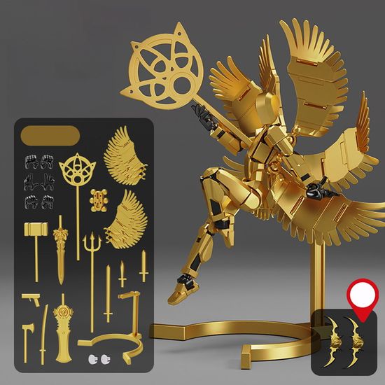 3D 프린팅 다관절 천사 날개 액션 피규어 블록 조립