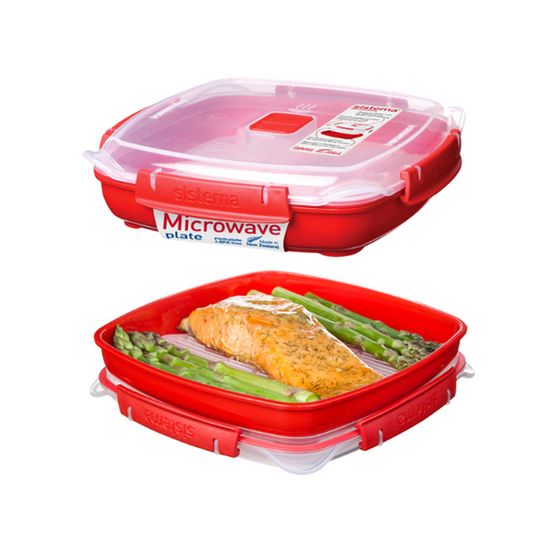 [시스테마] 레드 전자레인지용 찜기 880ml