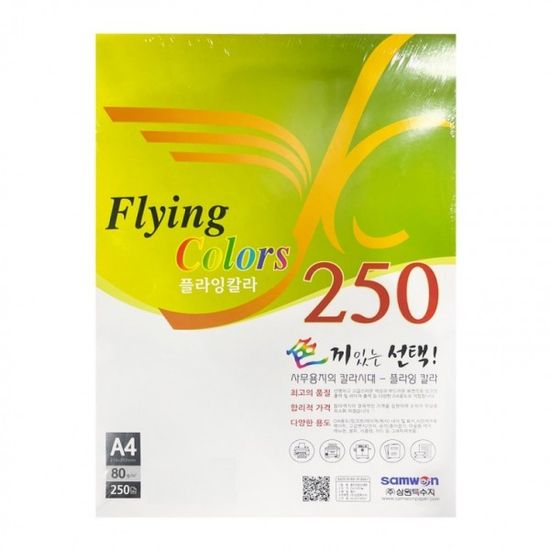 플라잉칼라 250 플러스 80g 혼합색 5색 250매