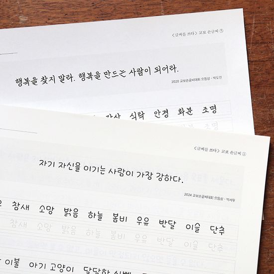 글씨를 쓰다 <교보손글씨대회 수상작> 어른 학습지⑥