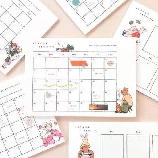 해피앤럭키 A4 플래너 (먼슬리,위클리)