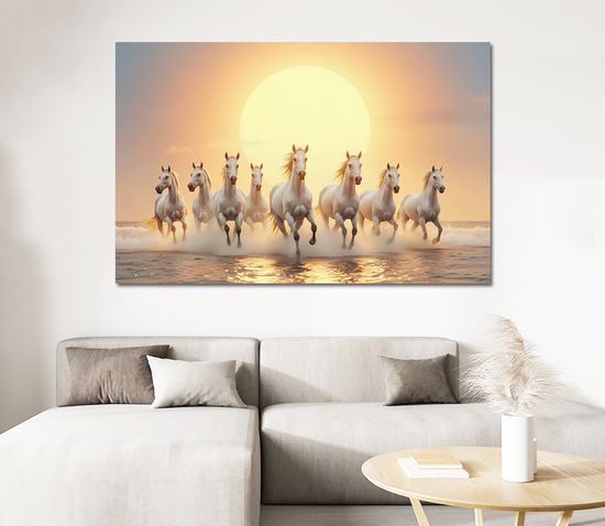 장관 팔마도 태양 일출 말 그림 거실 사무실 인테리어