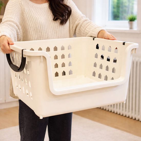 80L 대용량 멀티 바스켓 2P (바퀴별매) 적층형 바구니