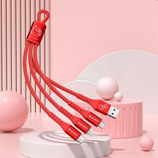산리오 3in1 usb 케이블 헬로키티(H12529)